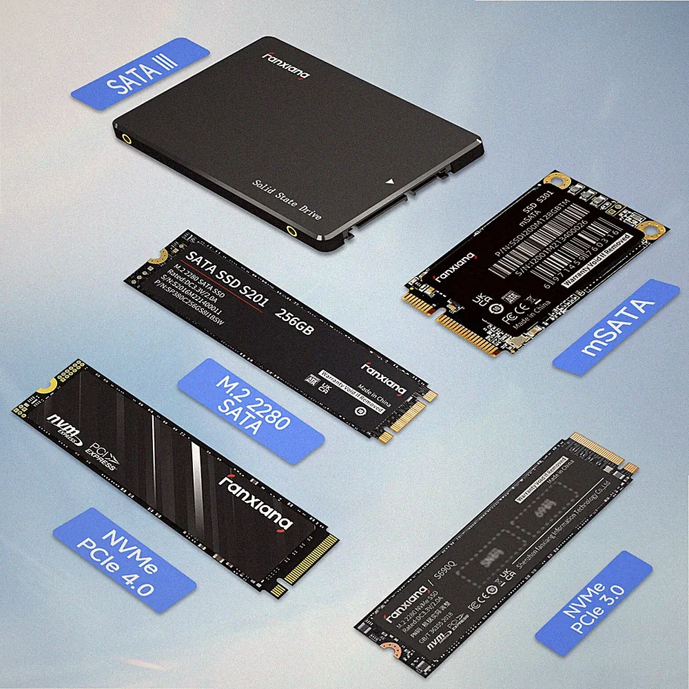 2.5" SATA SSD III MSATA M.2 2280 3.0 PCIE NVME Internal Solid State Drive PC lot