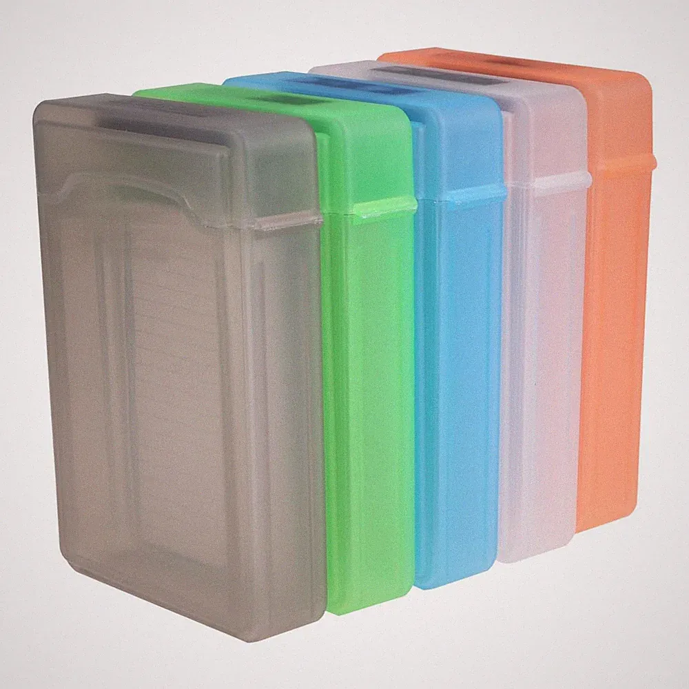3.5" Hard Drive Organizer Case with Snap Lock, Label, and Secure Storage Box