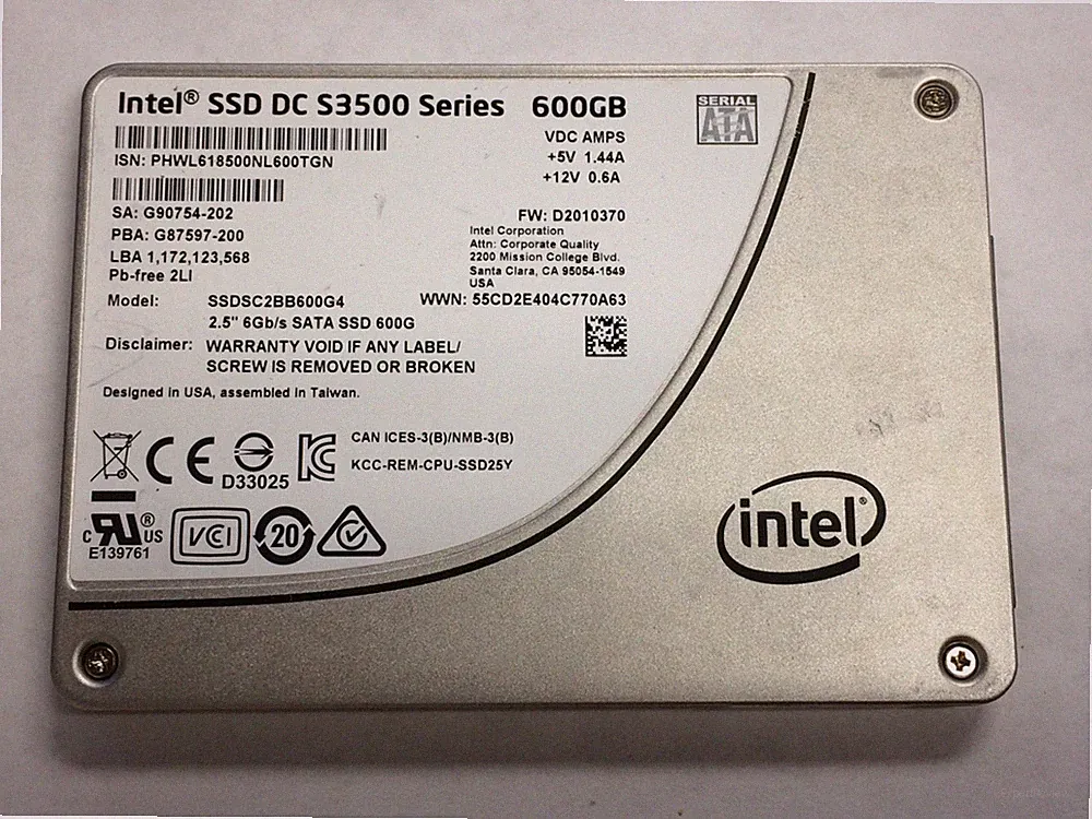 Intel 600GB SSD Internal 2.5" Solid State Drive ( replace 512GB )
