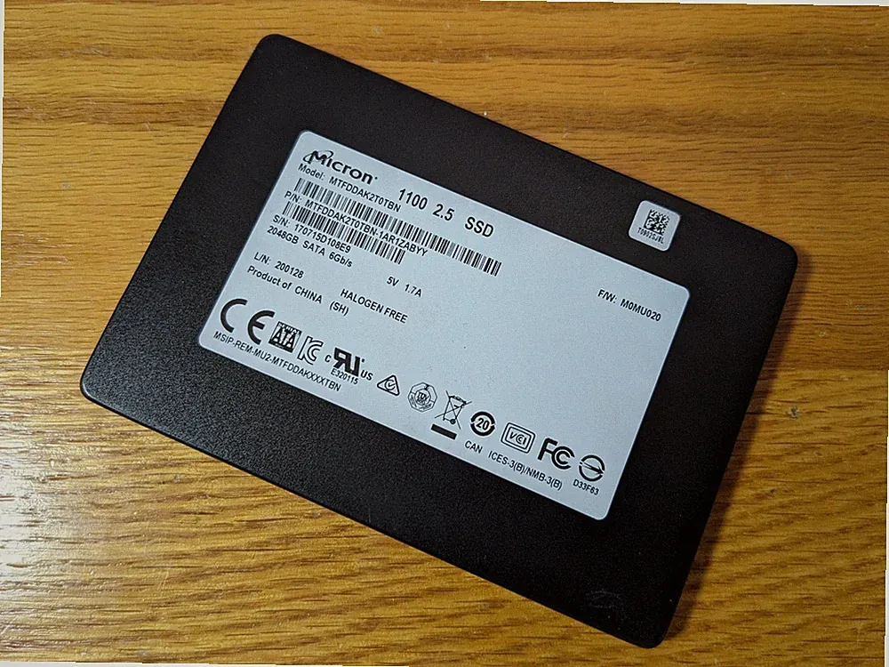 Micron 2TB 1100 2.5" SATA Solid State Drive 7mm SSD MTFDDAK2T0TBN 81-91% Health