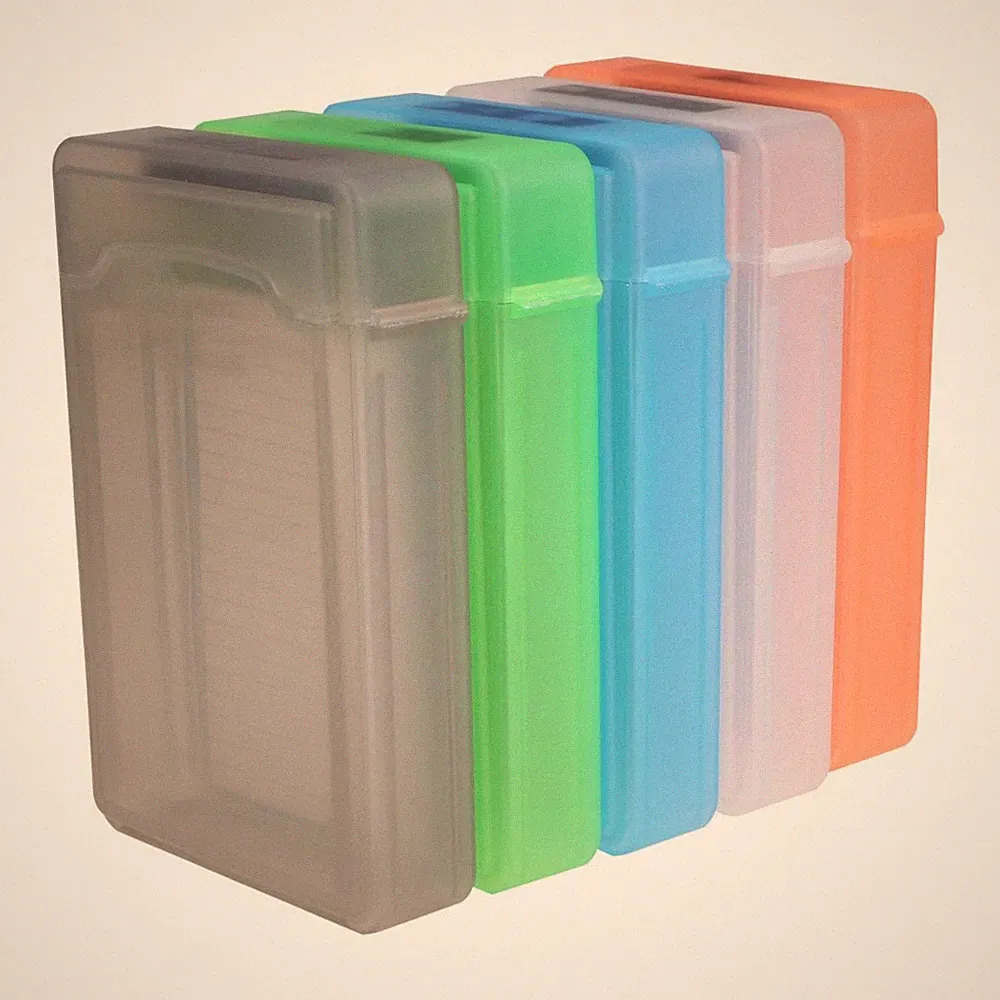 Portable Hard Drive Protection Case 5 Pack Plastic Hard Disk Storage Box with...