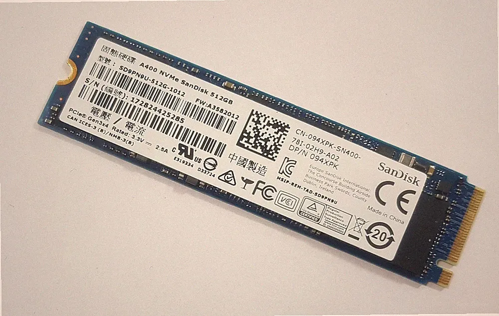 SSA M.2 SSD hard drive