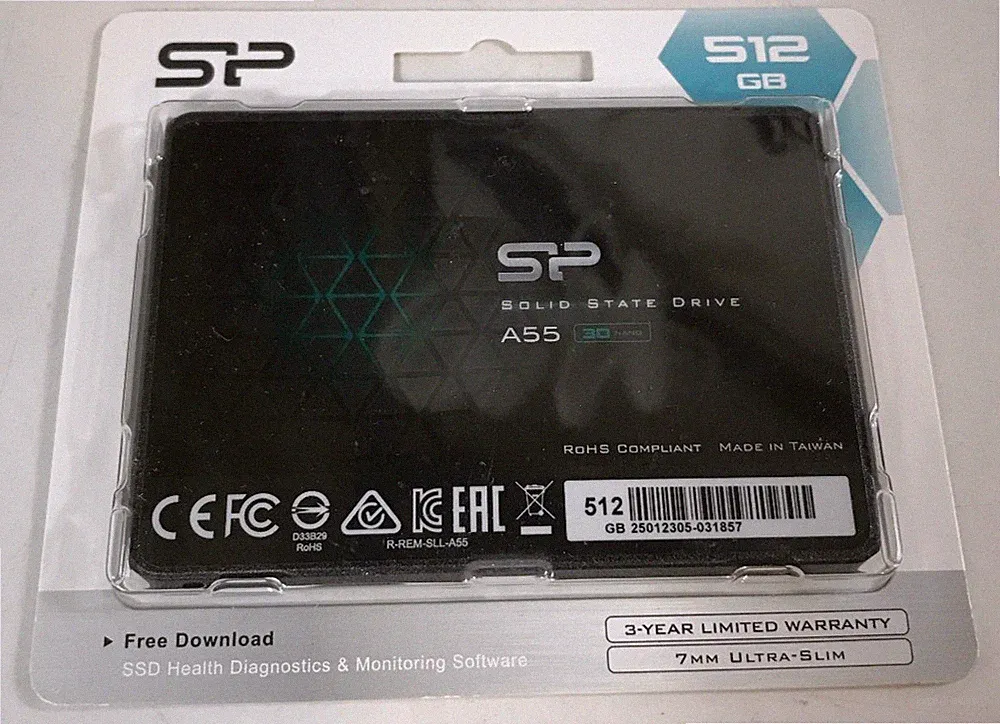 Silicon Power 512GB SSD 3D NAND A55 SATA III 2.5" Internal Solid State Drive