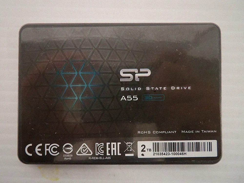 SP Silicon Power 2TB SSD 3D NAND A55 SATA III 2.5" - 100% Health